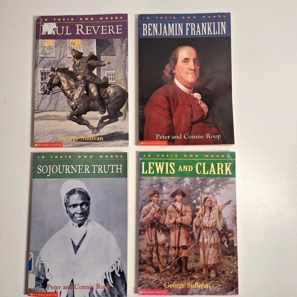 In Their Own Words Biographies Scholastic 7 Chapter Book Lot Revere Franklin - Picture 2 of 10